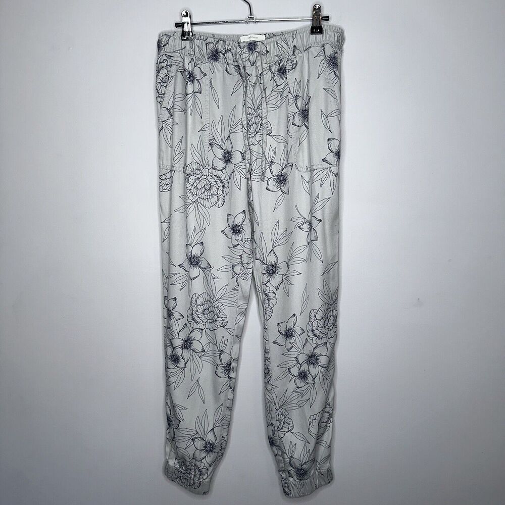 C&C California Women’s Floral Hibiscus Print Lyocell Joggers Size Small